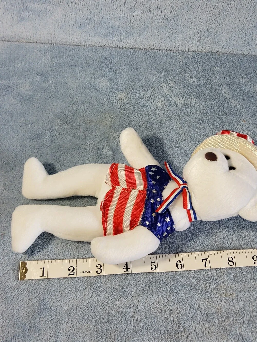 Vintage TY Beanie Baby Sam the American Bear 9